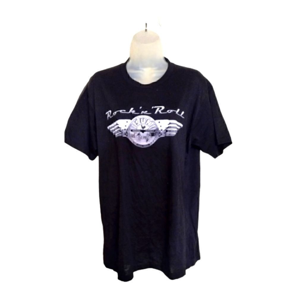 SUN RECORDS  T-Shirt by LOGO  with Tags Licensed LARGE BLACK Men's LG **NEW**